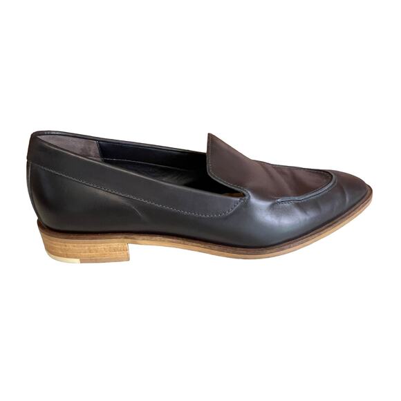 Everlane Modern Pointed Toe Leather Loafers Black 8.5 - Picture 1 of 12